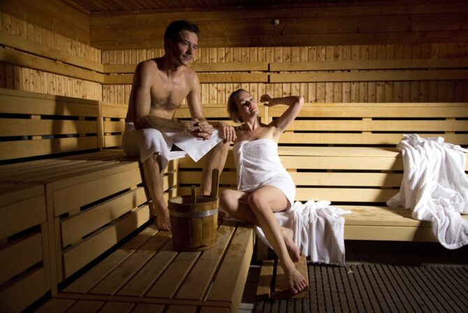 Weekendophold, sauna, spa, dampbad, varme, weekend, nydelse, familietur